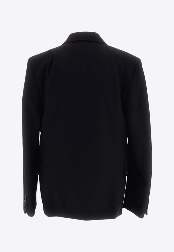 Comme Des Garçons Notched Single-Breasted Blazer Black GMJ001_000_BLAMUL