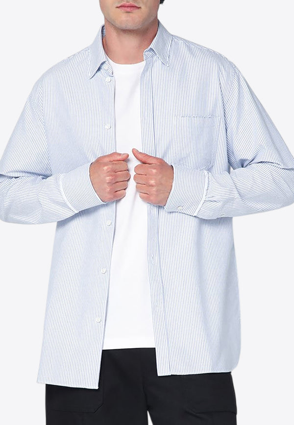 Golden Goose DB Striped Button-Up Shirt Light Blue GMP00246P000548/R_GOLDE-80197