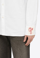 Golden Goose DB Logo-Patch Poplin Shirt GMP00246P000681/O_GOLDE-10189