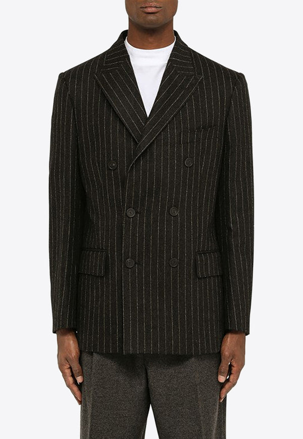 Golden Goose DB Pinstriped Double-Breasted Blazer in Wool GMP00835P001162/N_GOLDE-60433