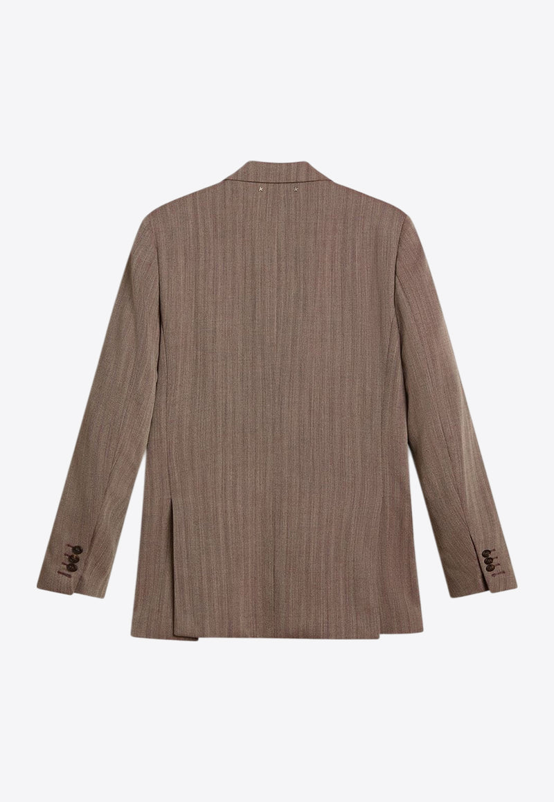 Golden Goose DB Dave Double-Breasted Blazer Brown GMP00835P00209040190_MAROON_29857073