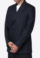 Golden Goose DB Pinstripe Double-Breasted Blazer GMP00835P002098/R_GOLDE-50629