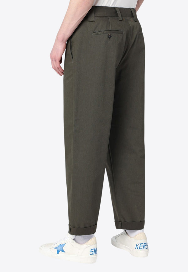 Golden Goose DB Straight-Leg Chino Pants Dark Green GMP01190P000786/R_GOLDE-35674