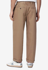 Golden Goose DB Straight-Leg Chino Pants Beige GMP01190P000786/S_GOLDE-15369