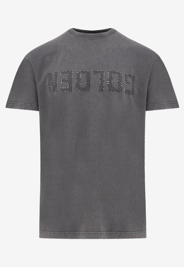 Golden Goose DB Perforated Logo Distressed T-shirt Gray GMP01220P00067160318_Grey_32774265