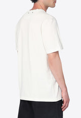 Golden Goose DB Printed Crewneck T-shirt White GMP01220P002254/R_GOLDE-11616