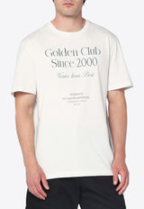 Golden Goose DB Printed Crewneck T-shirt White GMP01220P002254/R_GOLDE-11616