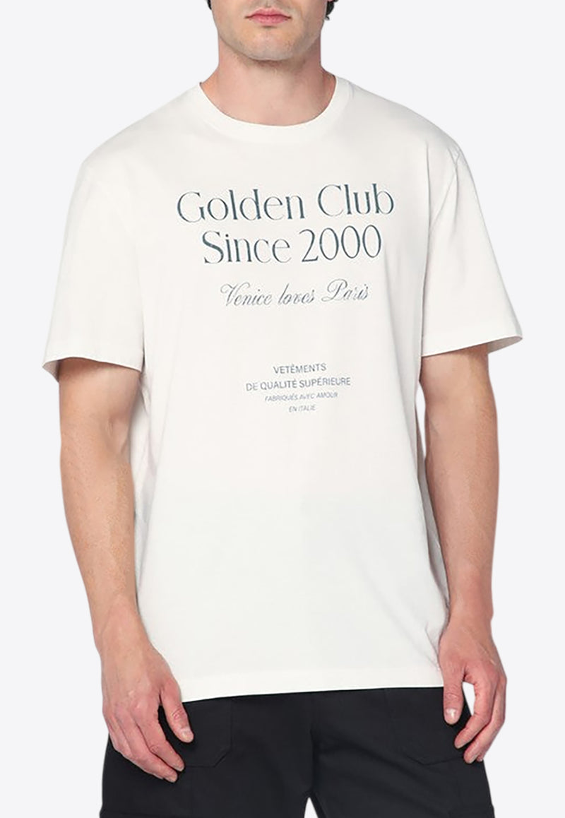 Golden Goose DB Printed Crewneck T-shirt White GMP01220P002254/R_GOLDE-11616
