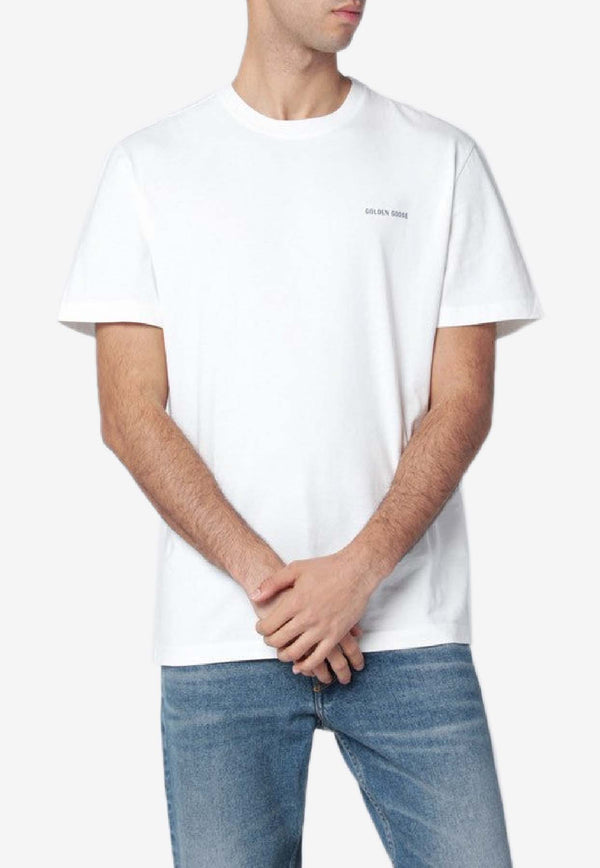 Golden Goose DB Logo Crewneck T-shirt White GMP01220P002380/S_GOLDE-10363