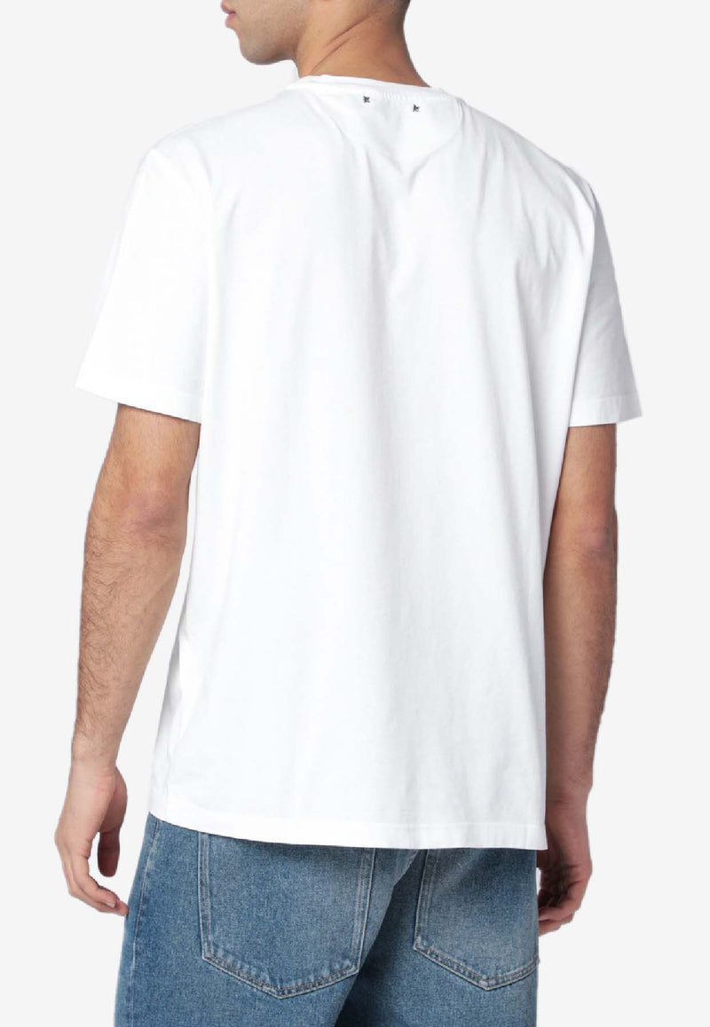 Golden Goose DB Logo Crewneck T-shirt White GMP01220P002380/S_GOLDE-10363