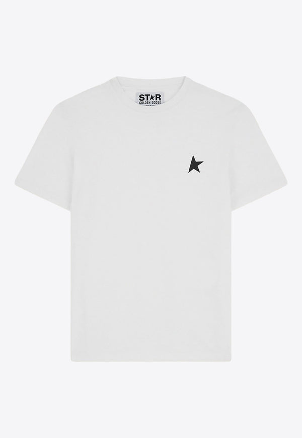 Golden Goose DB Star-Print Crewneck T-shirt GMP01220.P000593.10364WHITE