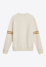 Golden Goose DB Logo-Printed Crewneck Sweatshirt White GMP01223P00213511616_ARTIC WOLF_29856844