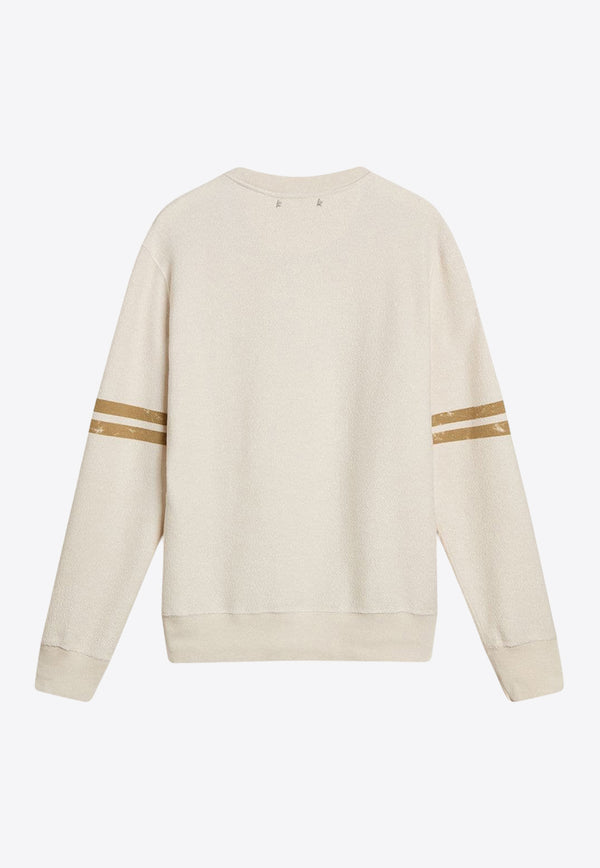 Golden Goose DB Logo-Printed Crewneck Sweatshirt White GMP01223P00213511616_ARTIC WOLF_29856844