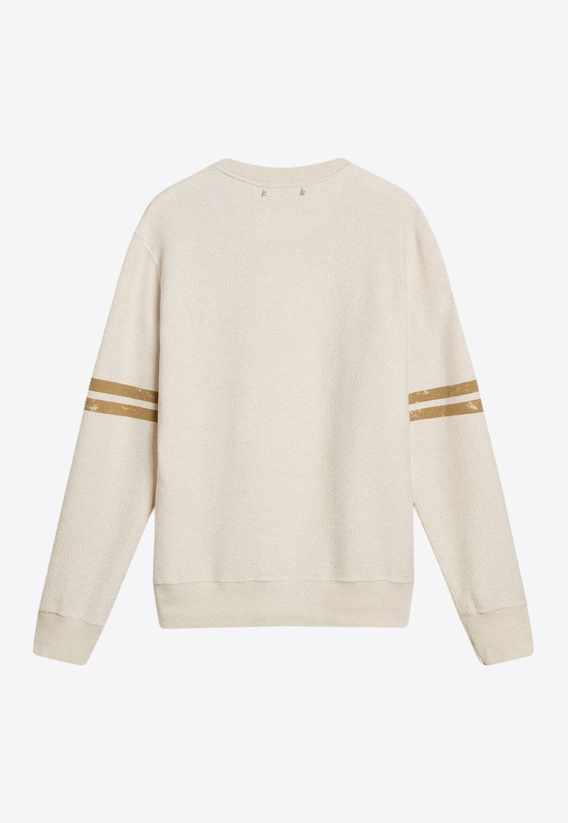 Golden Goose DB Logo-Printed Crewneck Sweatshirt White GMP01223P00213511616_ARTIC WOLF_29856844