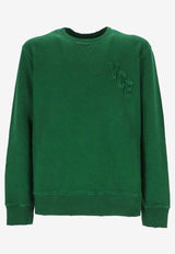 Golden Goose DB Logo Embroidered Crewneck Sweatshirt Green GMP01223.P001356.35870GREEN