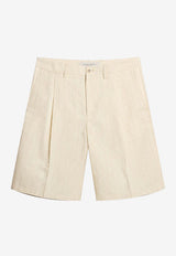 Golden Goose DB Vintage Stripe Bermuda Shorts Off-white GMP01814.P001441.82523OFF WHITE/ECRU