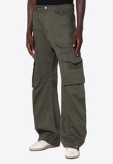 Golden Goose Wide-Leg Cargo Pants Green GMP01868P001558/P_GOLDE-35548