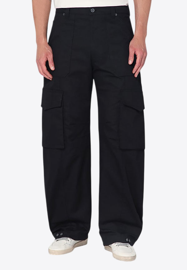Golden Goose DB Wide-Leg Cargo Pants Black GMP01868P001558/R_GOLDE-90100