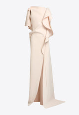 Maticevski Breeze Fold Draped Maxi Dress Cream GO5373/23CREAM