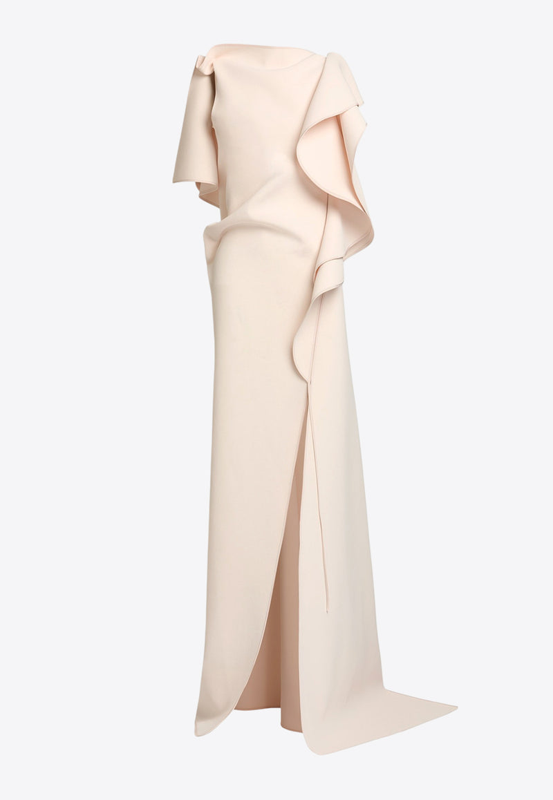 Maticevski Breeze Fold Draped Maxi Dress Cream GO5373/23CREAM