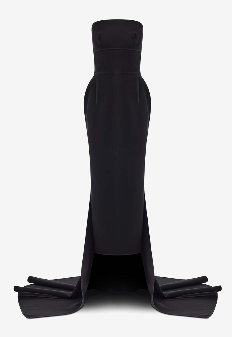 Maticevski Residence Strapless Sculptured Gown Black GO5545/24_BLACK