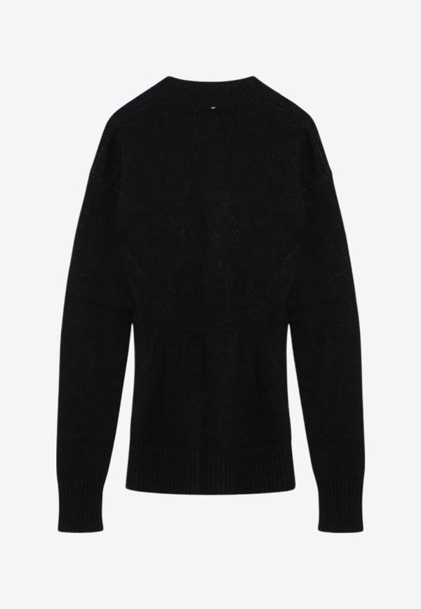 Sportmax Gondola Essential Wool and Cashmere Cardigan Black GONDOLAWO/P_SPORM-005