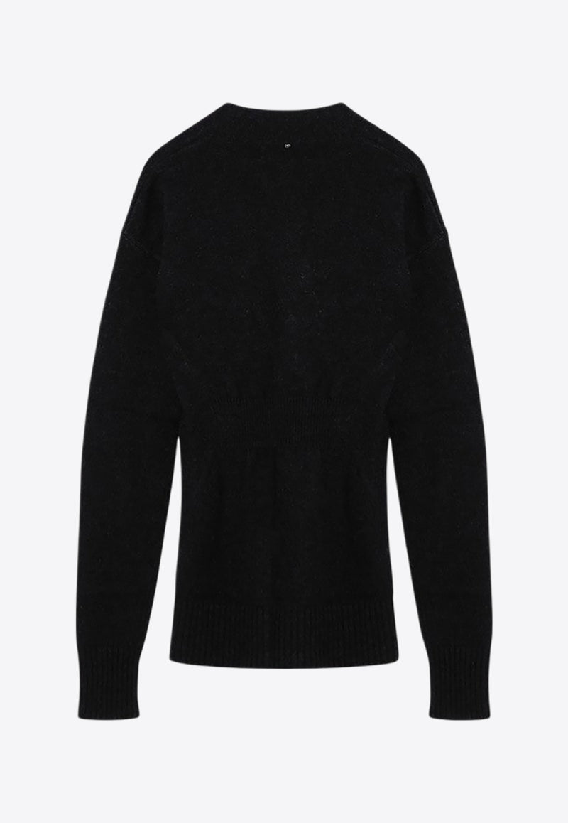 Sportmax Gondola Essential Wool and Cashmere Cardigan Black GONDOLAWO/P_SPORM-005