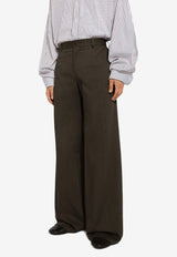 Dolce & Gabbana Wide-Leg Tailored Pants Brown GP01PT FU60L M3927
