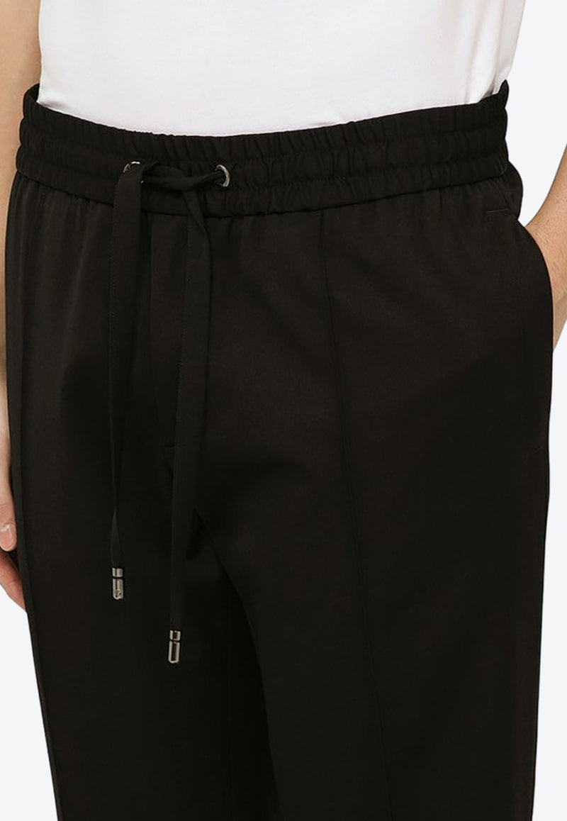 Dolce & Gabbana Drawstring Wool-Blend Straight-Leg Pants GP01UTFURLB/O_DOLCE-N0000