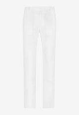 Dolce & Gabbana Stretch Linen-Blend Pants White GP03JT FU9AQ W0800