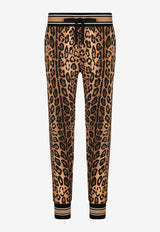 Dolce & Gabbana Leopard Print Track Pants Brown GP07VT II7B4 HXNBM