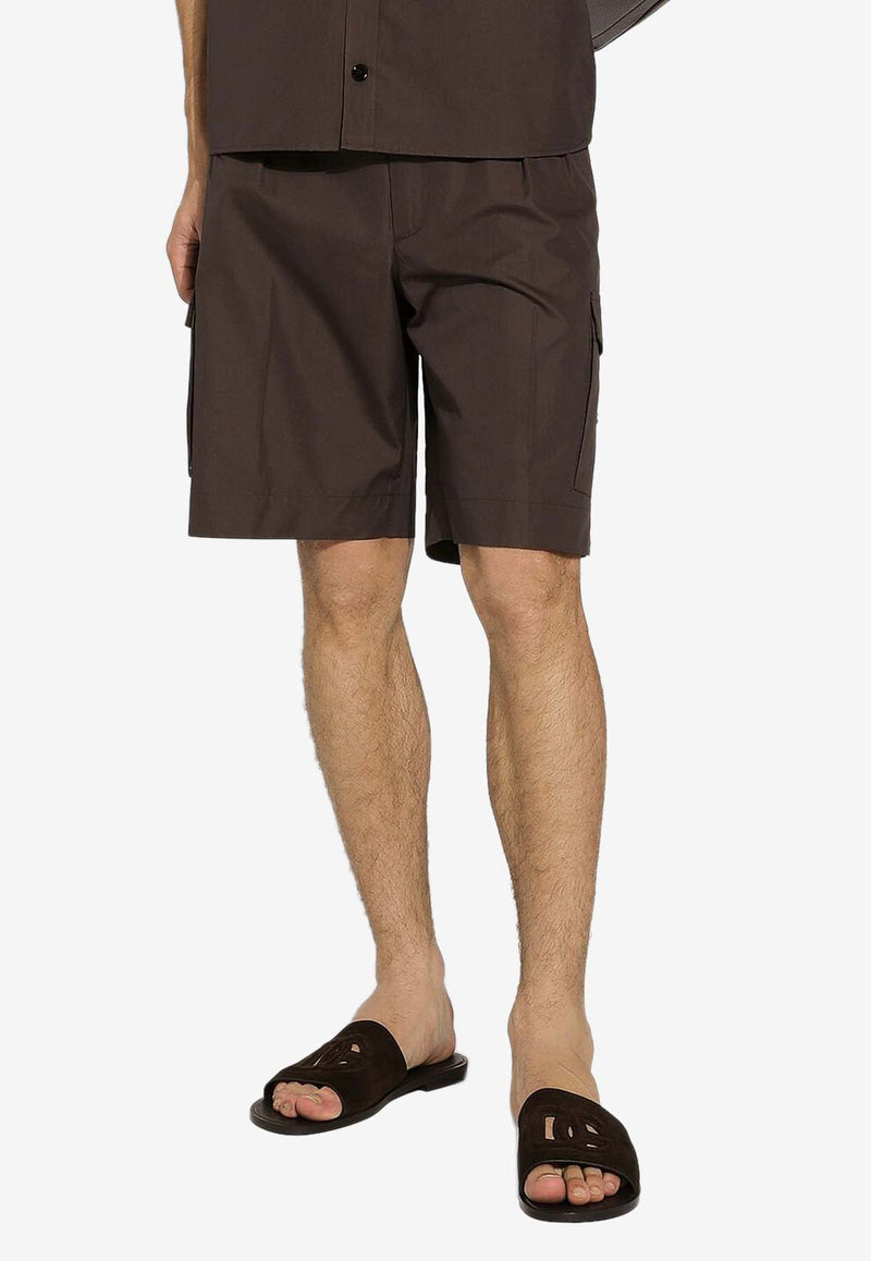 Dolce & Gabbana Bermuda Poplin Shorts GP092Z FU5SW M4015 Brown