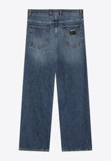 Dolce & Gabbana Washed Over Straight Jeans  Blue GP0Q8DG8NZ9/R_DOLCE-S9001