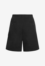 Dolce & Gabbana Waxed Faille Bermuda Shorts Black GP1C5T HUMS8 N0000