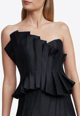 Acler Davies Asymmetric Strapless Top GRKW_BDT_BLACK