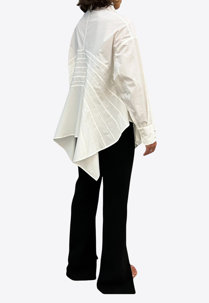 Dawei Long-Sleeved Flared Top GRKW_FS_WHITE
