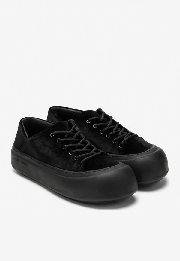 YUME YUME Goofy Velvet Low-Top Sneakers Black GS0016PVC/N_YUME-BV