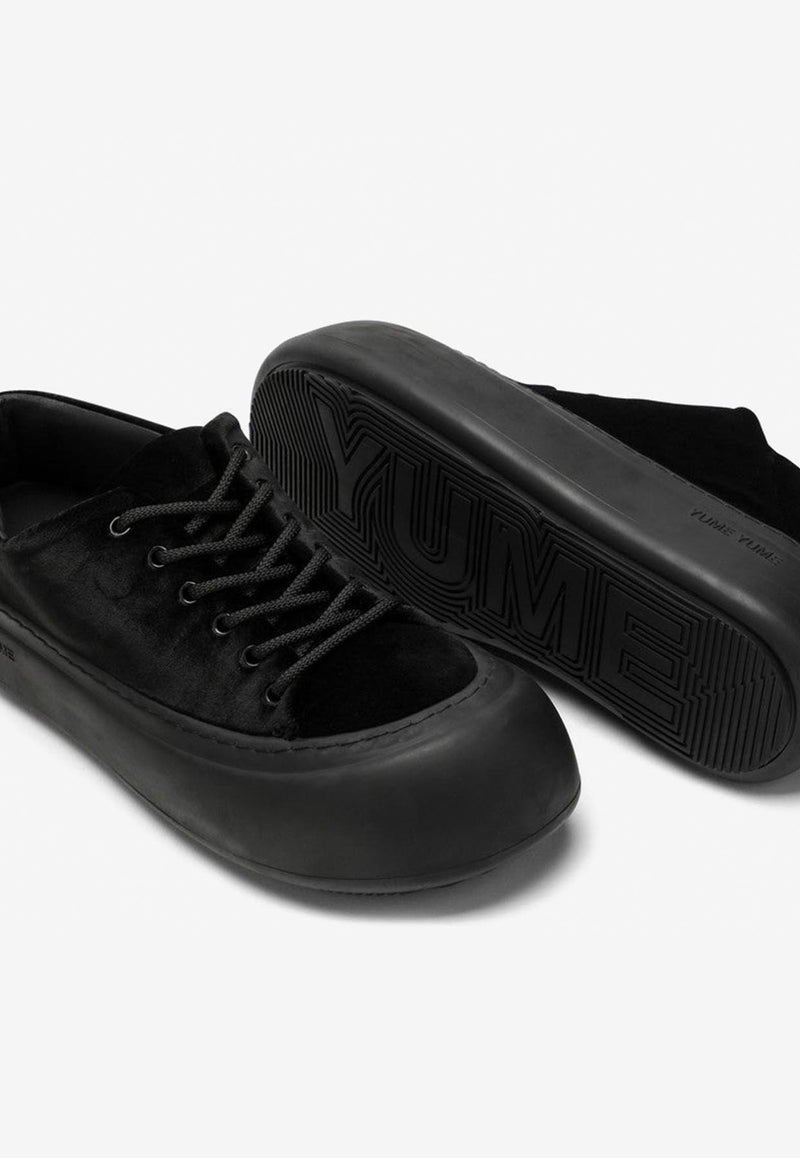 YUME YUME Goofy Velvet Low-Top Sneakers Black GS0016PVC/N_YUME-BV
