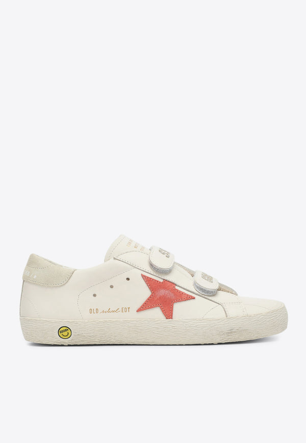 Golden Goose DB Kids Girls Old School Leather Sneakers White GTF00111F007430/R_GOLDE-82978