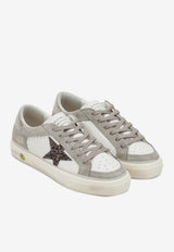 Girls May Sneakers with Glitter Star