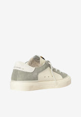 Golden Goose DB Kids Girls May Low-Top Sneakers in Leather and Suede Gray GTF00495.F008062.12307_WHITE MULT