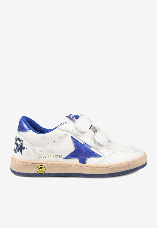 Golden Goose DB Kids Boys Ball Star Leather Sneakers  White GTF00501.F004246.10793_WHITE MULT