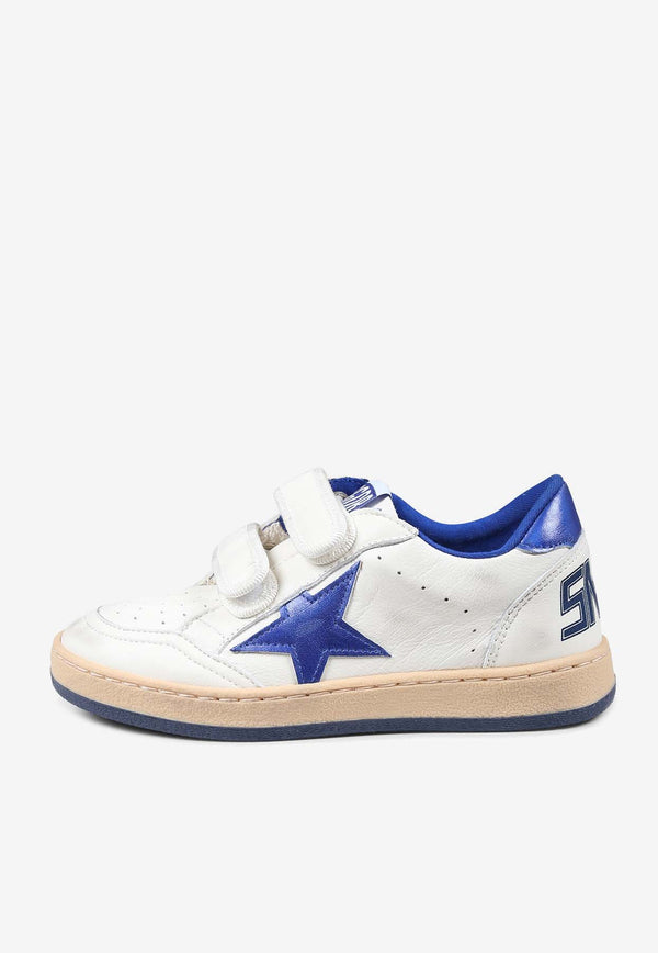 Golden Goose DB Kids Boys Ball Star Leather Sneakers  White GTF00501.F004246.10793_WHITE MULT
