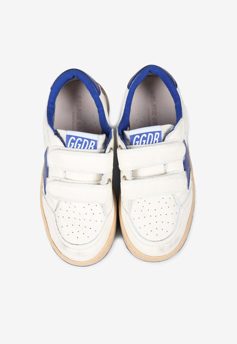 Golden Goose DB Kids Boys Ball Star Leather Sneakers  White GTF00501.F004246.10793_WHITE MULT
