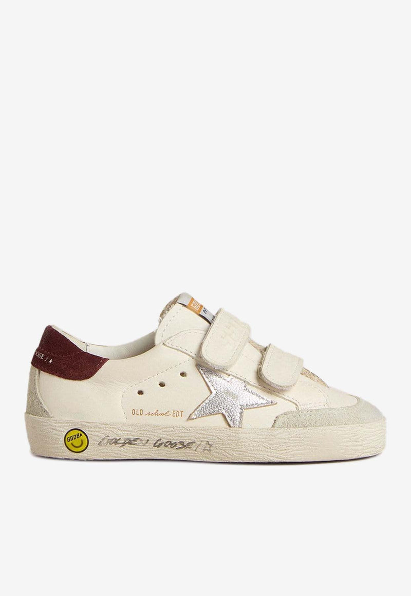 Golden Goose DB Kids Boys Old School Leather Sneakers White GTF00924.F007431.82979_WHITE MULT