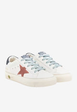 Golden Goose DB Kids Girls May Leather Low-Top Sneakers White GTF01033.F008061.10575_WHITE MULT