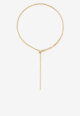 Missoma Jewellery Beaded Stone Lariat Necklace Gold GU-G-N10-CZGOLD