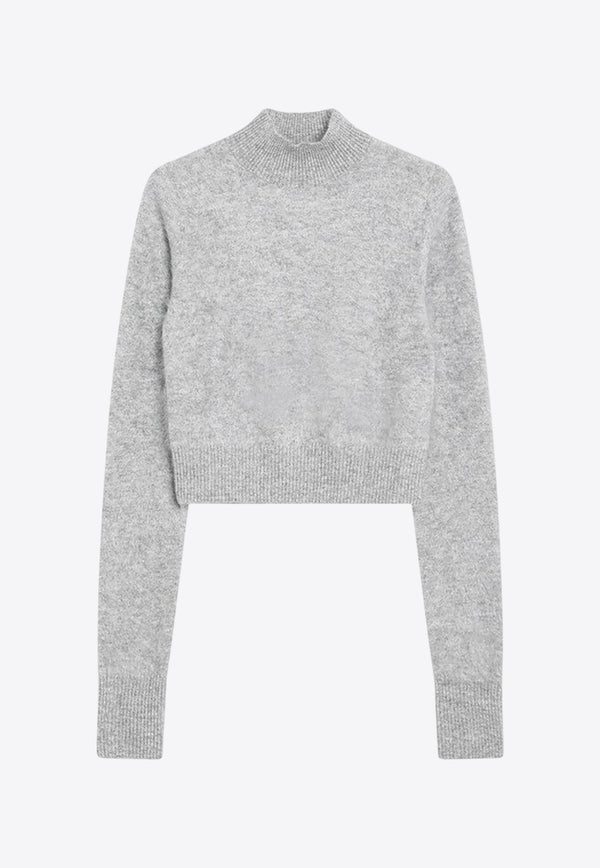 Sportmax Gubbio Cashmere Cropped Sweater Gray GUBBIOWS/R_SPORM-003