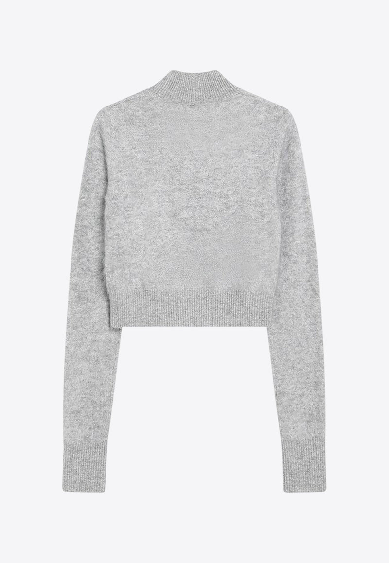 Sportmax Gubbio Cashmere Cropped Sweater Gray GUBBIOWS/R_SPORM-003