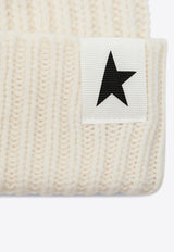 Golden Goose DB Star Patch Wool Beanie Off-white GUP01035P000601/P_GOLDE-10190